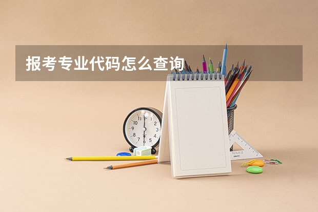 报考专业代码怎么查询