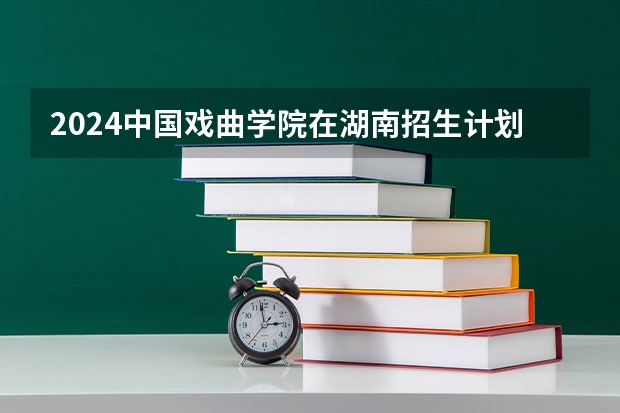 2024中国戏曲学院在湖南招生计划详解