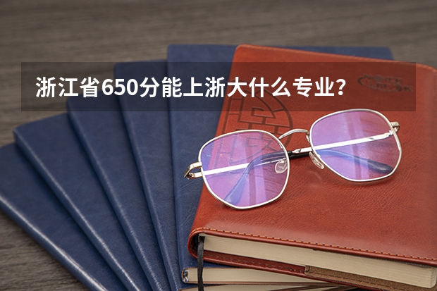 浙江省650分能上浙大什么专业？