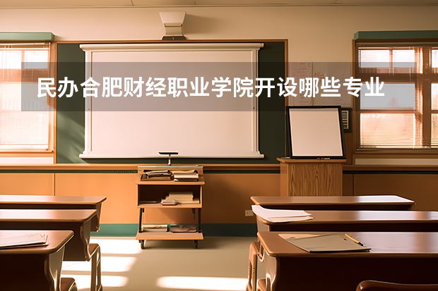民办合肥财经职业学院开设哪些专业
