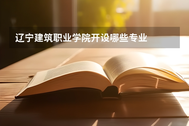 辽宁建筑职业学院开设哪些专业