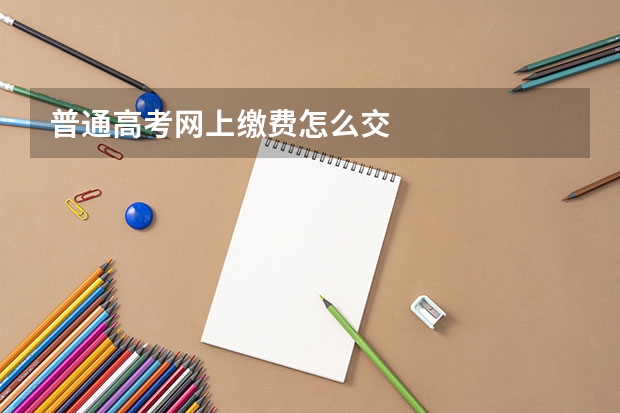 普通高考网上缴费怎么交