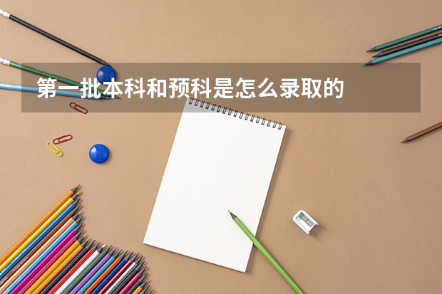 第一批本科和预科是怎么录取的
