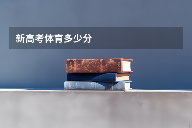 新高考体育多少分