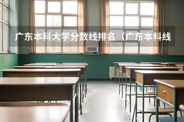 广东本科大学分数线排名（广东本科线排名位次）
