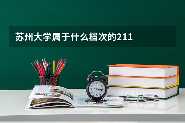 苏州大学属于什么档次的211