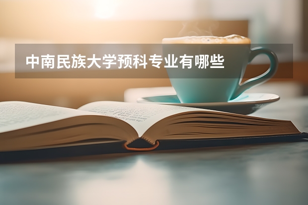 中南民族大学预科专业有哪些