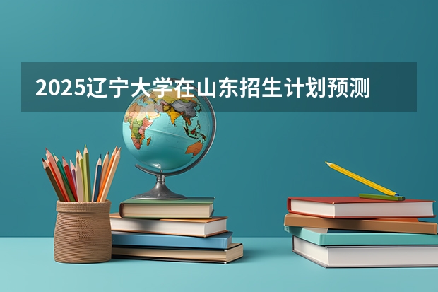 2025辽宁大学在山东招生计划预测