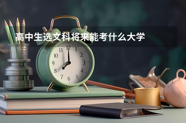 高中生选文科将来能考什么大学