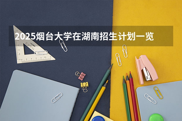 2025烟台大学在湖南招生计划一览表