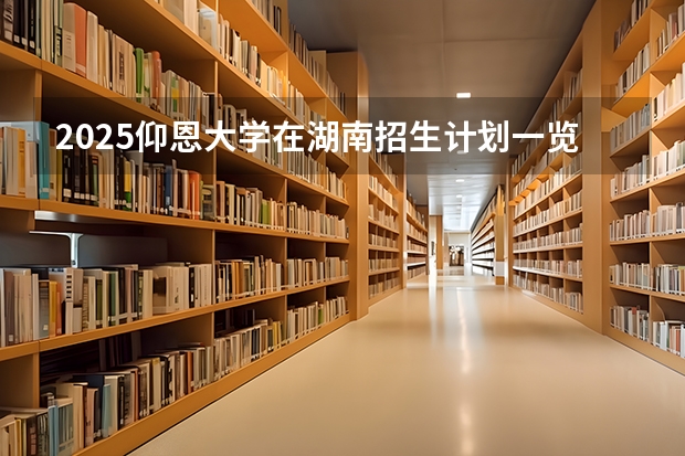 2025仰恩大学在湖南招生计划一览表