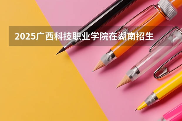 2025广西科技职业学院在湖南招生计划一览表