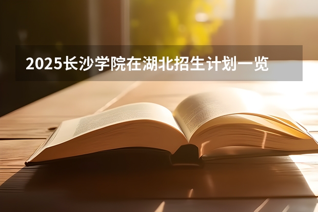 2025长沙学院在湖北招生计划一览表