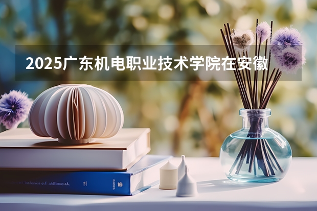 2025广东机电职业技术学院在安徽招生计划一览表