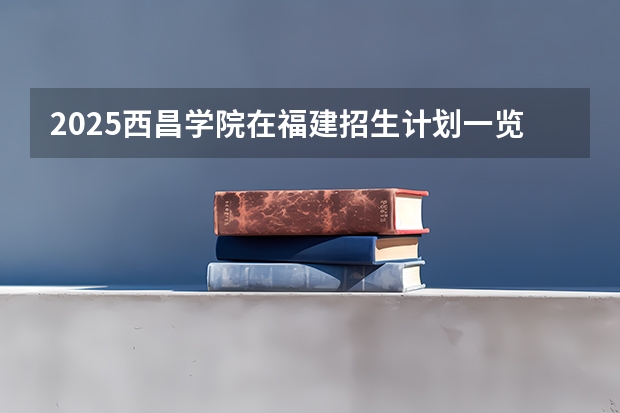 2025西昌学院在福建招生计划一览表