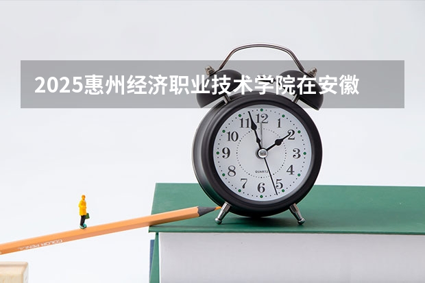 2025惠州经济职业技术学院在安徽招生计划一览表