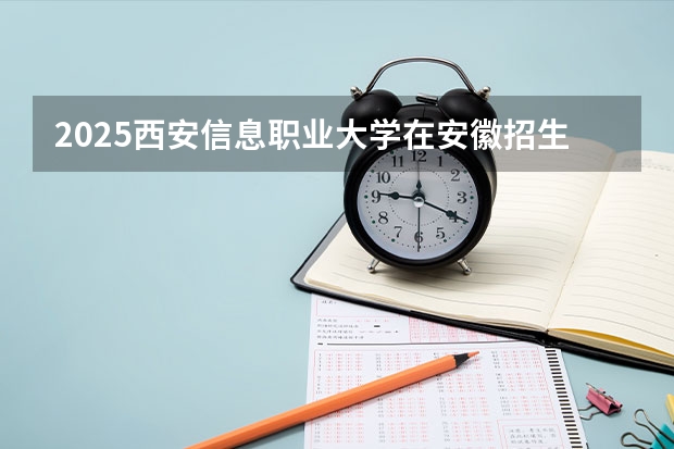 2025西安信息职业大学在安徽招生计划一览表