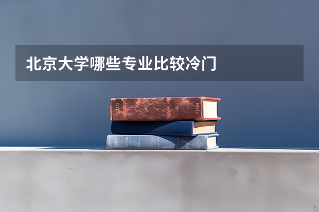 北京大学哪些专业比较冷门