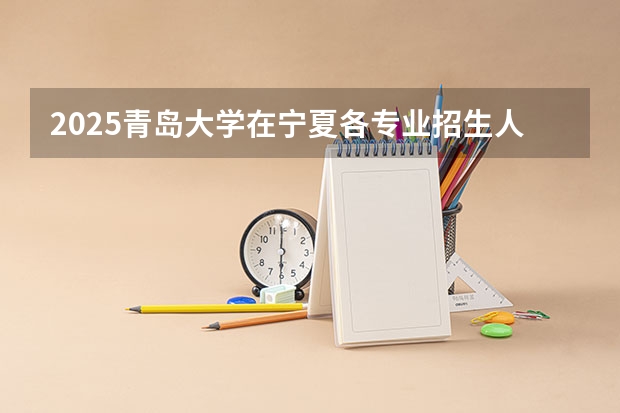 2025青岛大学在宁夏各专业招生人数一览