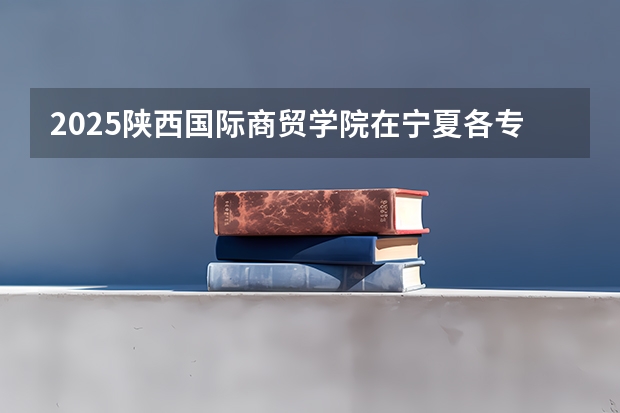 2025陕西国际商贸学院在宁夏各专业招生人数一览