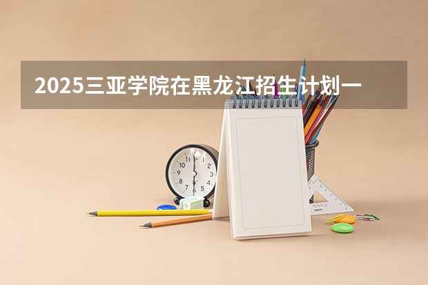 2025三亚学院在黑龙江招生计划一览表
