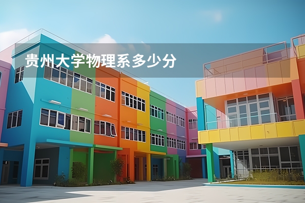 贵州大学物理系多少分