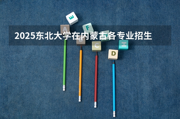 2025东北大学在内蒙古各专业招生人数一览（2026参考）