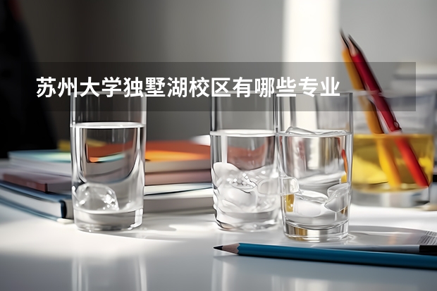 苏州大学独墅湖校区有哪些专业