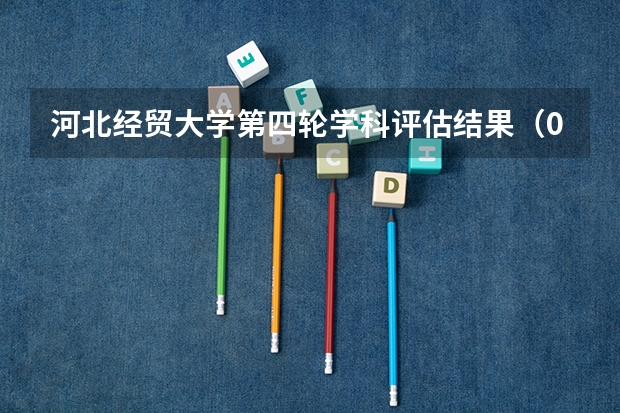 河北经贸大学第四轮学科评估结果(09年河北高考学校代码)