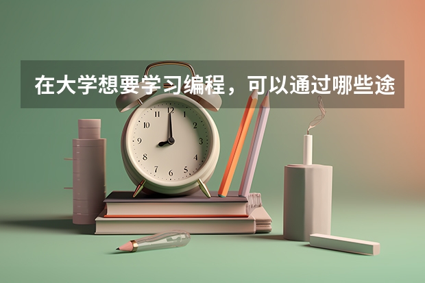 在大学想要学习编程，可以通过哪些途径进行学习？