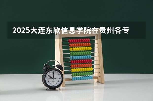 2025大连东软信息学院在贵州各专业招生人数一览（2026参考）