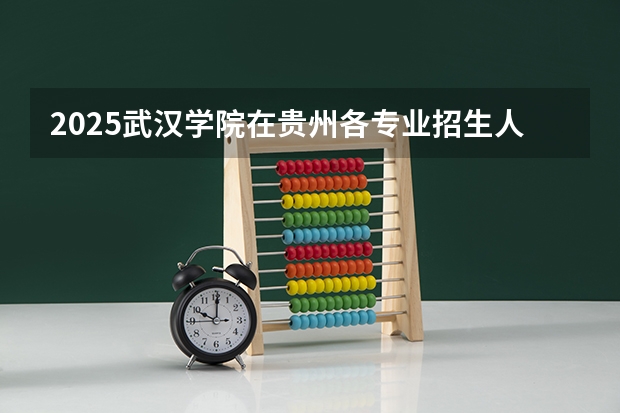 2025武汉学院在贵州各专业招生人数一览（2026参考）