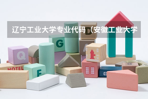 辽宁工业大学专业代码（安徽工业大学专业代码）