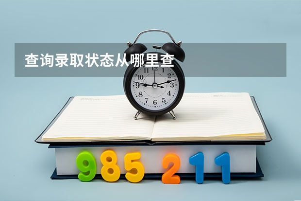 查询录取状态从哪里查
