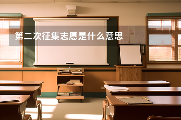第二次征集志愿是什么意思
